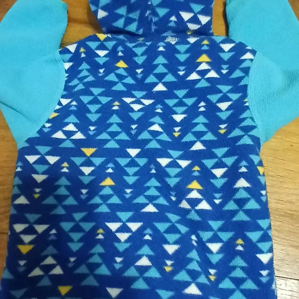 The North Face Infant 6-12 Month Blue Patterned Fleece Hoodie